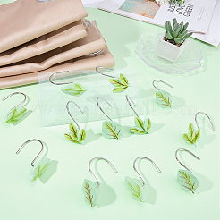 12Pcs Leaf Resin Shower Curtain Hook&nbsp;AJEW-SP0006-01A