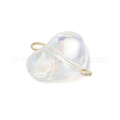 Electroplated Glass Connector Charms&nbsp;PALLOY-JF04116-01