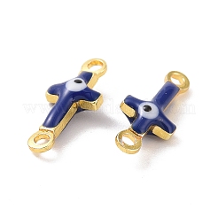 Brass Enamel Connector Charms&nbsp;KK-J302-08G-06
