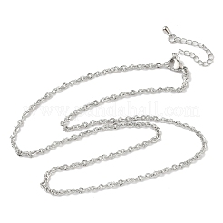 2.5MM Brass Textured Cable Chain Necklaces&nbsp;NJEW-Z097-01P