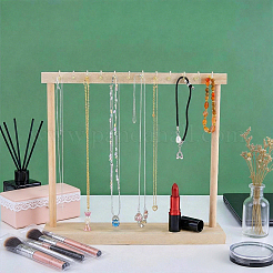 Rectangle Wooden Necklace Organizer Display Stands&nbsp;NDIS-WH0010-36A