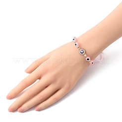 Resin Evil Eye Braided Bead Bracelets for Women&nbsp;BJEW-FS00018-04