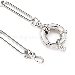 304 Stainless Steel Paperclip Chain Necklaces&nbsp;NJEW-JN03066-02