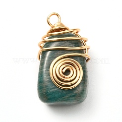 Teardrop Natural Mixed Gemstone Beads Pendants&nbsp;PALLOY-JF00994