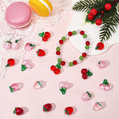 48Pcs 12 Styles Transparent Resin Pendants&nbsp;RESI-SC0036-62