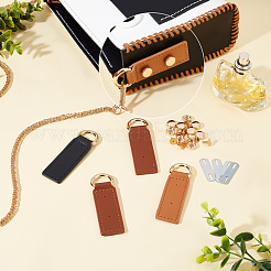 4 Sets 2 Colors Rectangle Imitation Leather Bag Side Decoration Clasp DIY Kit&nbsp;DIY-WR0001-85
