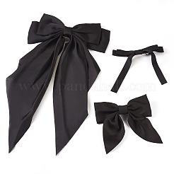 3Pcs 3 Styles Cloth Big Bowknot Hair Barrettes&nbsp;AJEW-TA0001-86