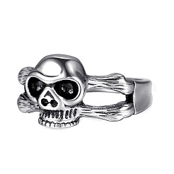 Tibetan Style Alloy Finger Rings&nbsp;FS-WG69790-03