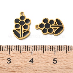 Ion Plating(IP) 304 Stainless Steel Enamel Charms&nbsp;STAS-M102-52G