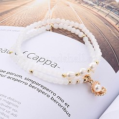 Faceted Glass Bead Stretch Bracelets&nbsp;BJEW-JB05488