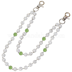 1Pc Punk Polymer Clay Rhinestone Round Beaded Chains for Jeans Pants&nbsp;AJEW-BM0001-23B