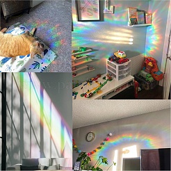 Waterproof PVC Colored Laser Stained Window Film Static Stickers&nbsp;DIY-WH0314-106