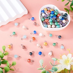 110Pcs 11 Colors Electroplate Glass Pendants&nbsp;PALLOY-TAC0309