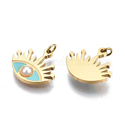316 Surgical Stainless Steel Enamel Charms&nbsp;STAS-S116-382B-G