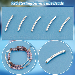30Pcs 925 Sterling Silver Tube Beads&nbsp;STER-PH0001-43