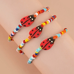 5 Strands Handmade Polymer Clay Beads&nbsp;CLAY-SC0001-45B
