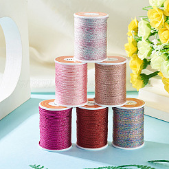 6Rolls 6 Colors Polyester Metallic Thread&nbsp;OCOR-TA0002-82A