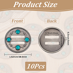 10Pcs Alloy Plastic Buckles&nbsp;FIND-CY0001-90