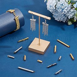 140Pcs 14 Styles Brass Slide On End Clasp Tubes&nbsp;KK-PH0009-90
