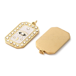 Ion Plating(IP) 304 Stainless Steel Rhinestone Enamel Pendants&nbsp;STAS-Q333-03G