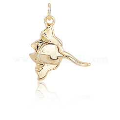 12Pcs Manta Ray Brass Pendants&nbsp;KK-BBC0019-77