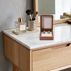 Wood Cuff-link Gift Storage Magnetic Boxes&nbsp;CON-WH0089-265B