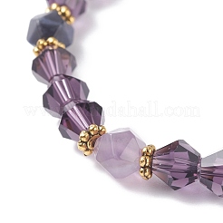 Chakra Theme Natural Mixed Stone Round Beads Stretch Bracelet&nbsp;BJEW-JB07248