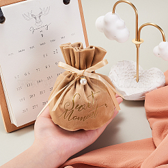 Velvet Jewelry Drawstring Gift Bags&nbsp;ABAG-CJC0003-03E