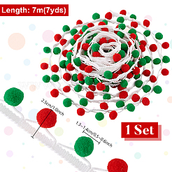 7m Polyester Colorful Pom Pom Ball Fringe&nbsp;OCOR-PH0007-13A