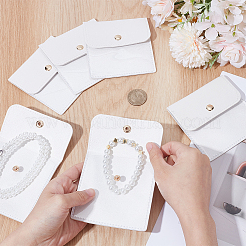 6Pcs PVC PU Leather Jewelry Envelope Pouches with Snap Button&nbsp;ABAG-WH0039-49A