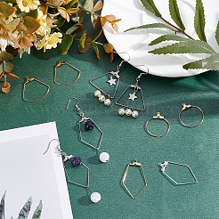 24Pcs 12 Style Sector & Ring & Trapezoid & Rhombus 304 Stainless Steel Pendants&nbsp;STAS-UN0027-16