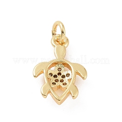 Brass Micro Pave Cubic Zirconia Charms&nbsp;KK-C012-46G