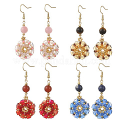 Glass Seed Beads Dangle Earrings&nbsp;EJEW-MZ00763