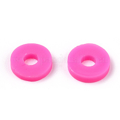 Flat Round Handmade Polymer Clay Beads&nbsp;CLAY-R067-6.0mm-31