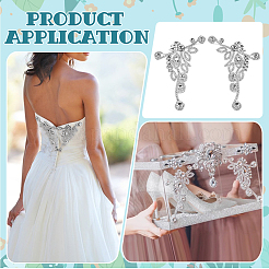 2Pcs 2 Styles Flower Alloy Rhinestone Ornament Accessories&nbsp;DIY-FG0008-05B
