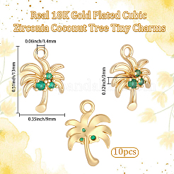 10Pcs Brass Micro Pave Cubic Zirconia Pendants&nbsp;KK-BBC0027-94