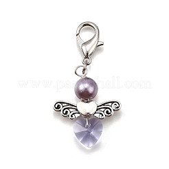 Angel Glass Pearl Round Bead Pendant Decorations&nbsp;HJEW-JM03073