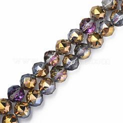 Electroplate Transparent Glass Beads Strands&nbsp;EGLA-N002-34A
