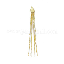 Brass Round Snake Chains Tassel Big Pendants&nbsp;LS-KK-P227-07G