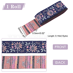 10 Yards Ethnic Style Embroidery Polyester Ribbons&nbsp;OCOR-WH0067-77B