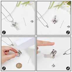 Stainless Steel Urn Ashes Necklace&nbsp;NJEW-CN0001-06P