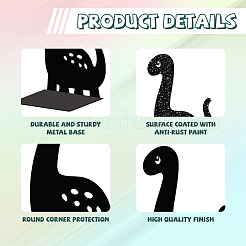 Non-Skid Iron Bookend Display Stands&nbsp;AJEW-WH0548-023