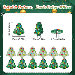 20Pcs 2 Colors Handmade Bumpy Glass Beads&nbsp;LAMP-SC0001-36