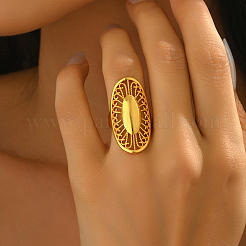 Adjustable Brass Open Cuff Rings for Women&nbsp;EA0484