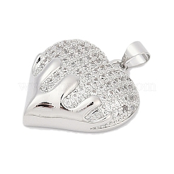 Brass Micro Pave Cubic Zirconia Pendants&nbsp;KK-A241-14A-P