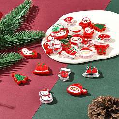 24Pcs 12 Styles Christmas Decorations Theme Opaque Acrylic Bead with Enamel&nbsp;FIND-FS0002-66