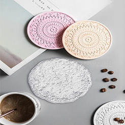 1Pc Round Glass Coasters&nbsp;AJEW-LP0007-03