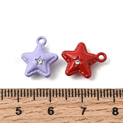 Spray Painted Alloy Rhinestone Pendants&nbsp;FIND-Z120-07