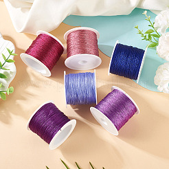 6 Rolls 6 Colors 6-Ply Polyester Metallic Thread&nbsp;OCOR-TA0003-11C