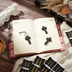 10 Sheets PU Imitation Leather Bible Tabs&nbsp;STIC-WH0004-26A